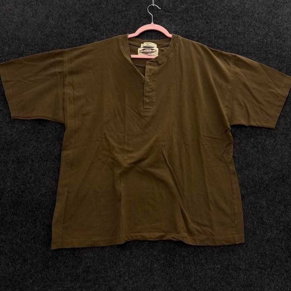 Sonoma Henley T Shirt Men's XL Brown Minimalist Cotton Casual Basic
